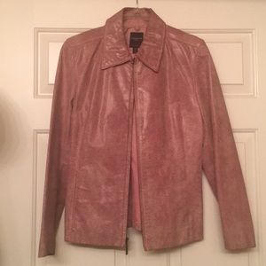 Pink leather jacket